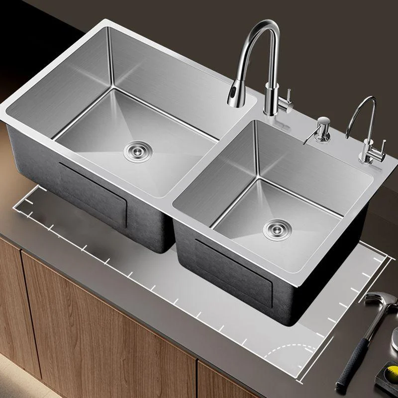 Classic Sink Set Stainless Steel Friction Resistant Sink Set for Kitchen -Bathlova