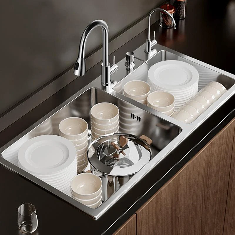 Classic Sink Set Stainless Steel Friction Resistant Sink Set for Kitchen -Bathlova