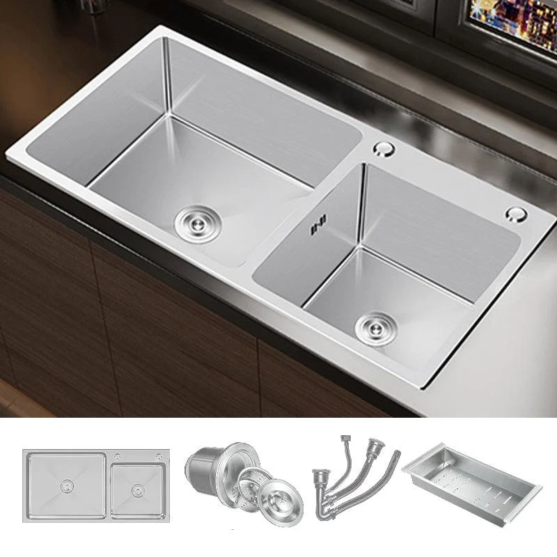 Classic Sink Set Stainless Steel Friction Resistant Sink Set for Kitchen -Bathlova