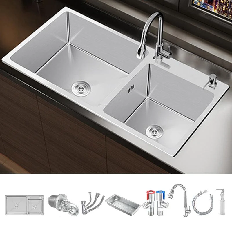 Classic Sink Set Stainless Steel Friction Resistant Sink Set for Kitchen -Bathlova