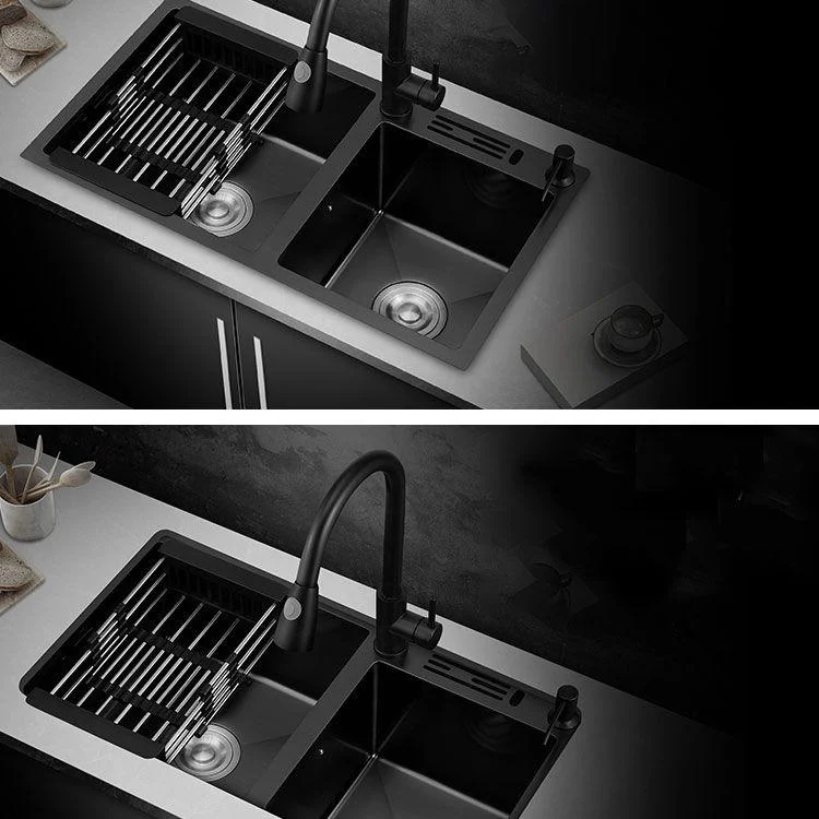 Classic Sink Stainless Steel Double Basin Workstation Sink with Tap -Bathlova