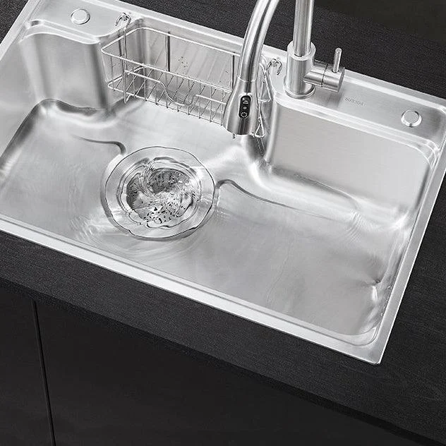 Classic Stainless Steel Sink Overflow Hole Kitchen Sink with Tap -Bathlova