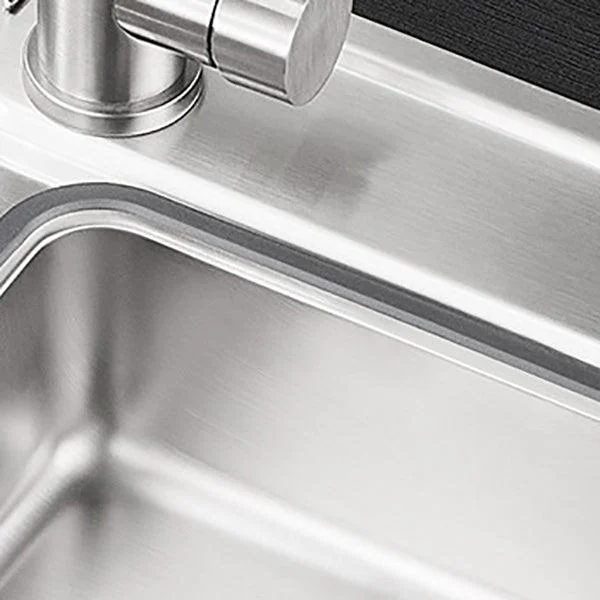 Classic Stainless Steel Sink Overflow Hole Kitchen Sink with Tap -Bathlova