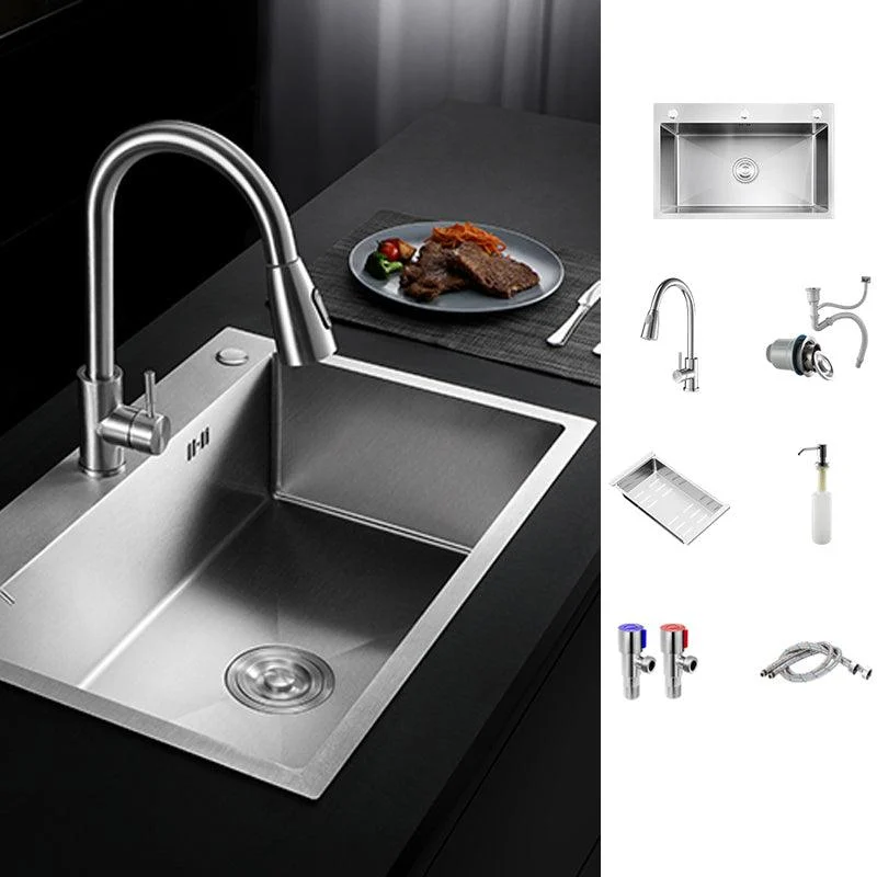 Classic Style Kitchen Sink Corrosion Resistant 3 Holes Kitchen Sink with Drain Assembly -Bathlova