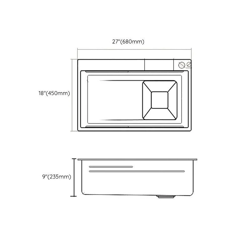 Classic Style Kitchen Sink Corrosion Resistant 5 Holes Kitchen Sink with Drain Assembly -Bathlova