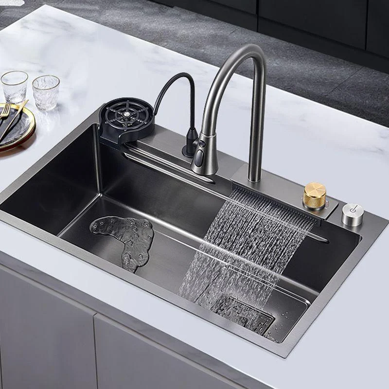 Classic Style Kitchen Sink Corrosion Resistant 5 Holes Stainless Steel Kitchen Sink -Bathlova