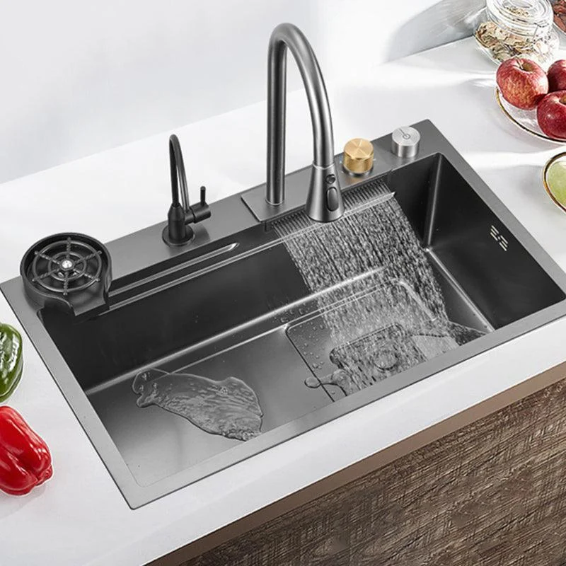 Classic Style Kitchen Sink Corrosion Resistant 5 Holes Stainless Steel Kitchen Sink -Bathlova