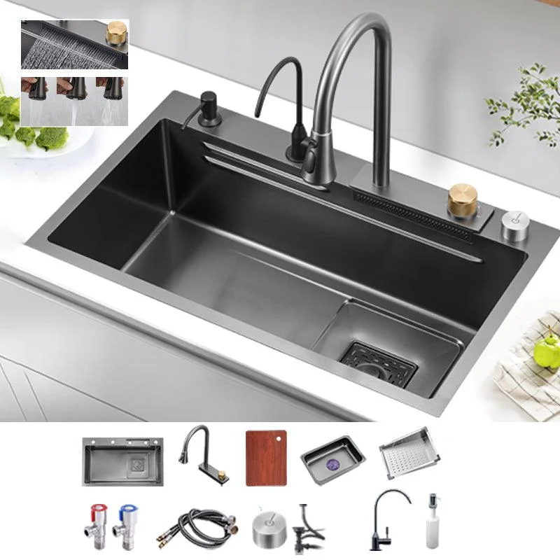 Classic Style Kitchen Sink Corrosion Resistant 5 Holes Stainless Steel Kitchen Sink -Bathlova