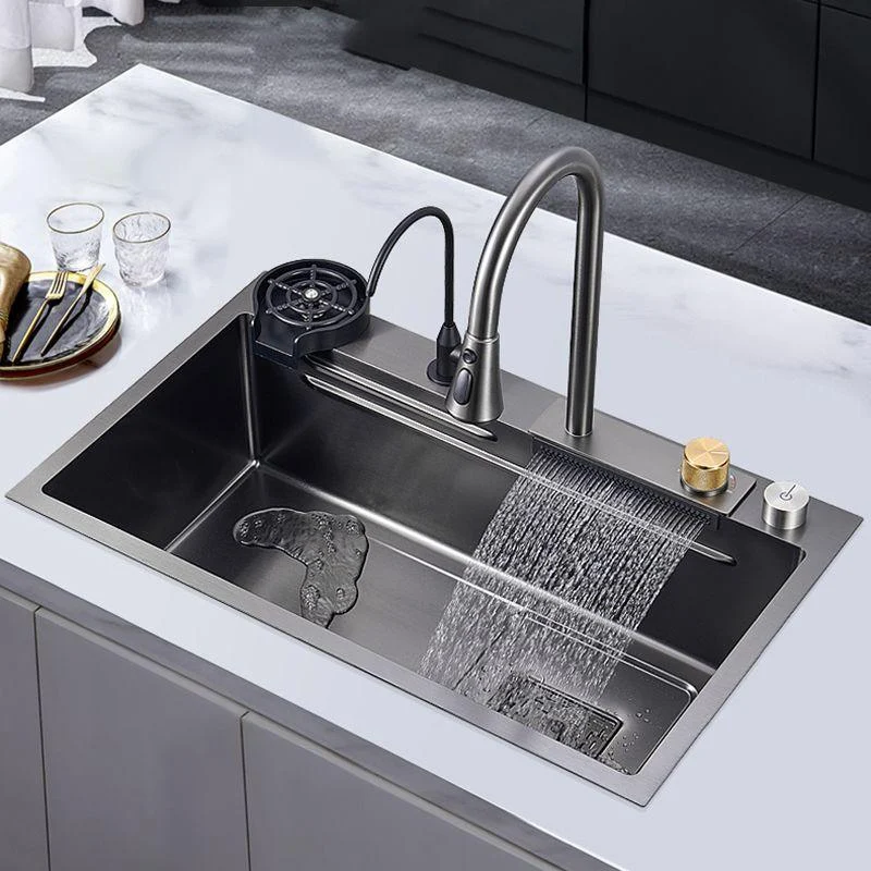 Classic Style Kitchen Sink Corrosion Resistant Kitchen Sink with Drain Assembly -Bathlova