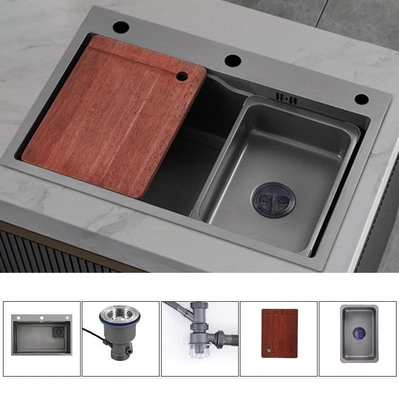 Classic Style Kitchen Sink Corrosion Resistant Kitchen Sink with Drain Assembly -Bathlova