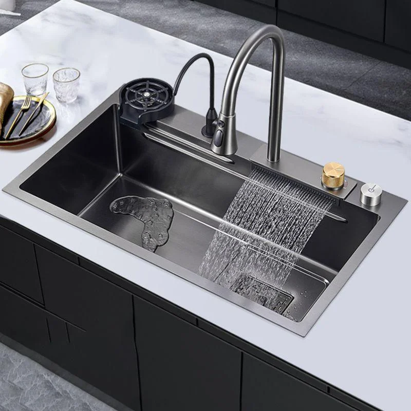 Classic Style Kitchen Sink Corrosion Resistant Kitchen Sink with Drain Assembly -Bathlova