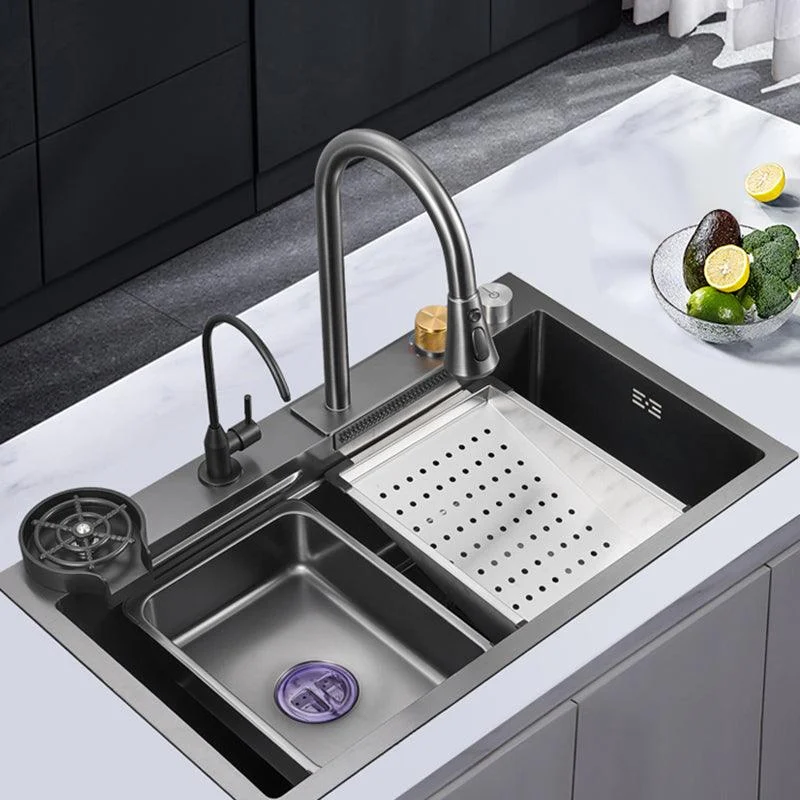 Classic Style Kitchen Sink Corrosion Resistant Kitchen Sink with Drain Assembly -Bathlova