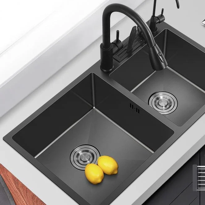 Classic Style Kitchen Sink Drop-In Stainless Steel Kitchen Double Sink -Bathlova