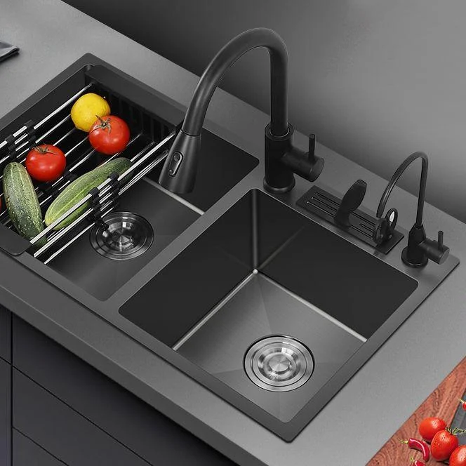 Classic Style Kitchen Sink Drop-In Stainless Steel Kitchen Double Sink -Bathlova