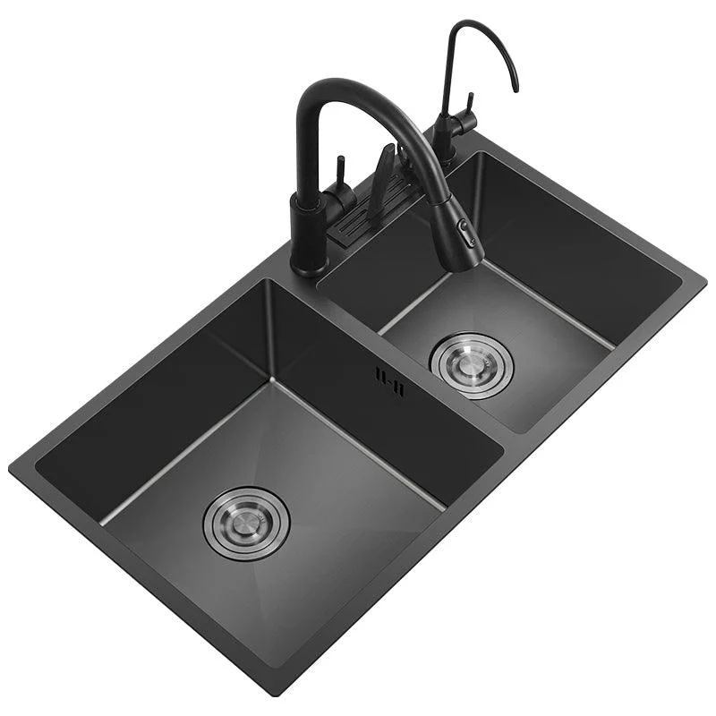 Classic Style Kitchen Sink Drop-In Stainless Steel Kitchen Double Sink -Bathlova