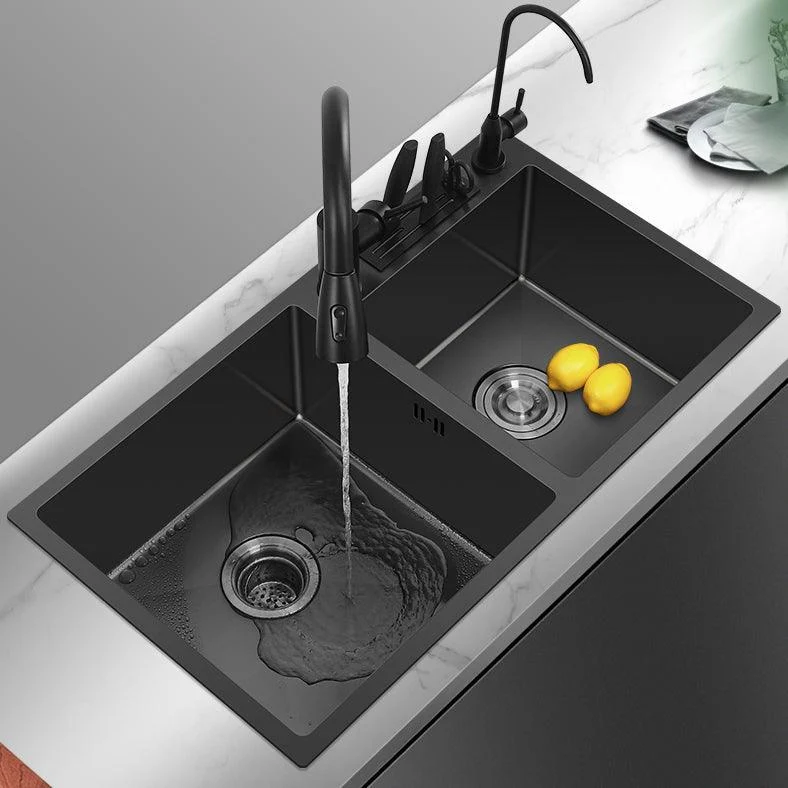 Classic Style Kitchen Sink Drop-In Stainless Steel Kitchen Double Sink -Bathlova