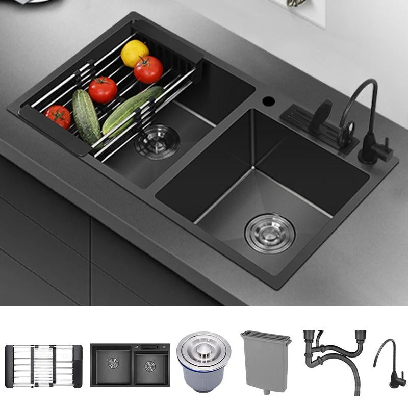 Classic Style Kitchen Sink Drop-In Stainless Steel Kitchen Double Sink -Bathlova