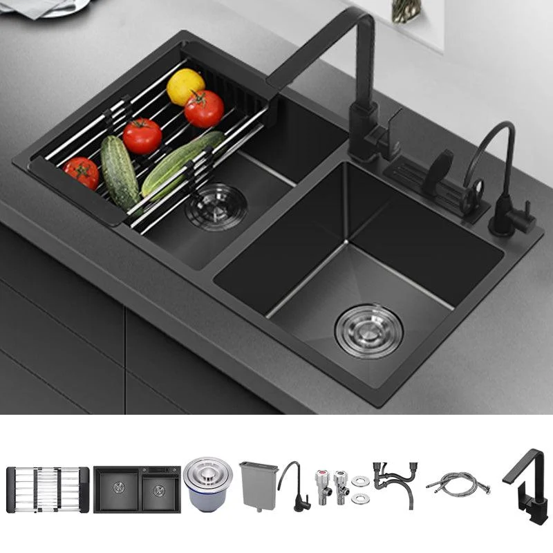 Classic Style Kitchen Sink Drop-In Stainless Steel Kitchen Double Sink -Bathlova