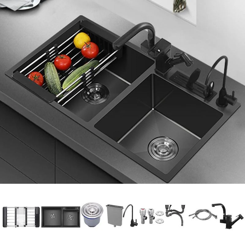 Classic Style Kitchen Sink Drop-In Stainless Steel Kitchen Double Sink -Bathlova