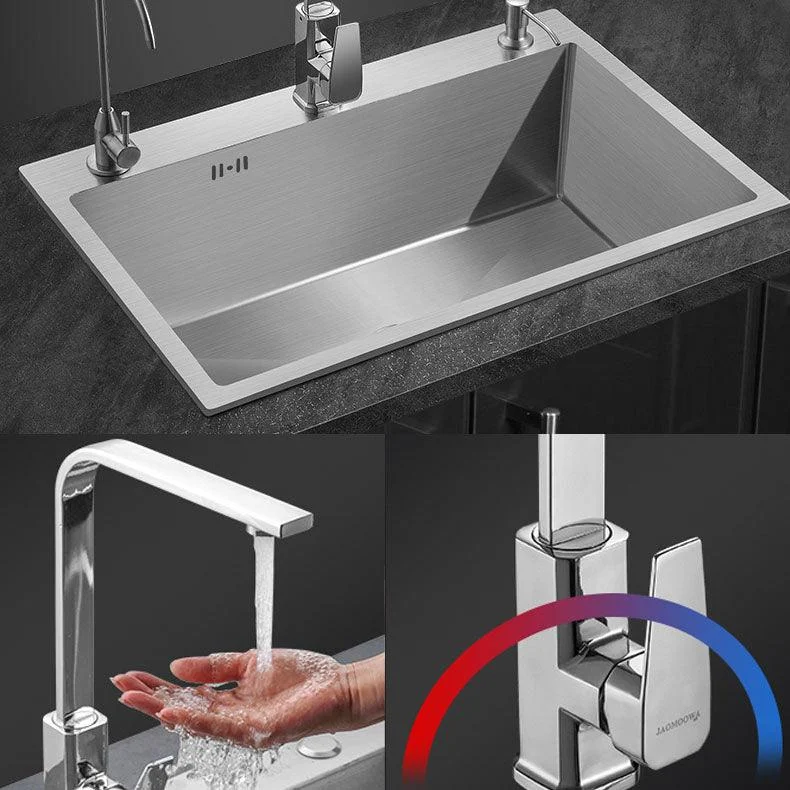 Classic Style Kitchen Sink Noise-cancelling Design Stainless Steel Kitchen Sink -Bathlova