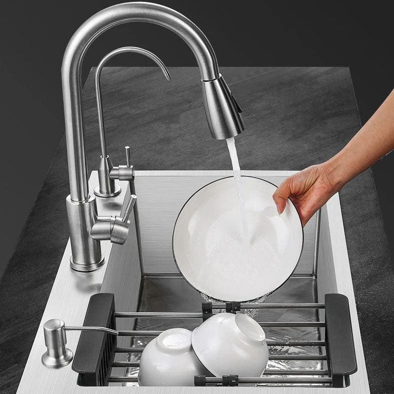 Classic Style Kitchen Sink Noise-cancelling Design Stainless Steel Kitchen Sink -Bathlova