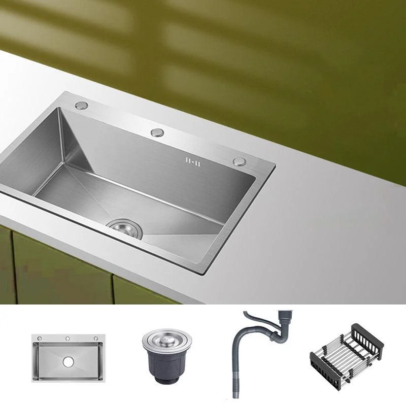 Classic Style Kitchen Sink Noise-cancelling Design Stainless Steel Kitchen Sink -Bathlova