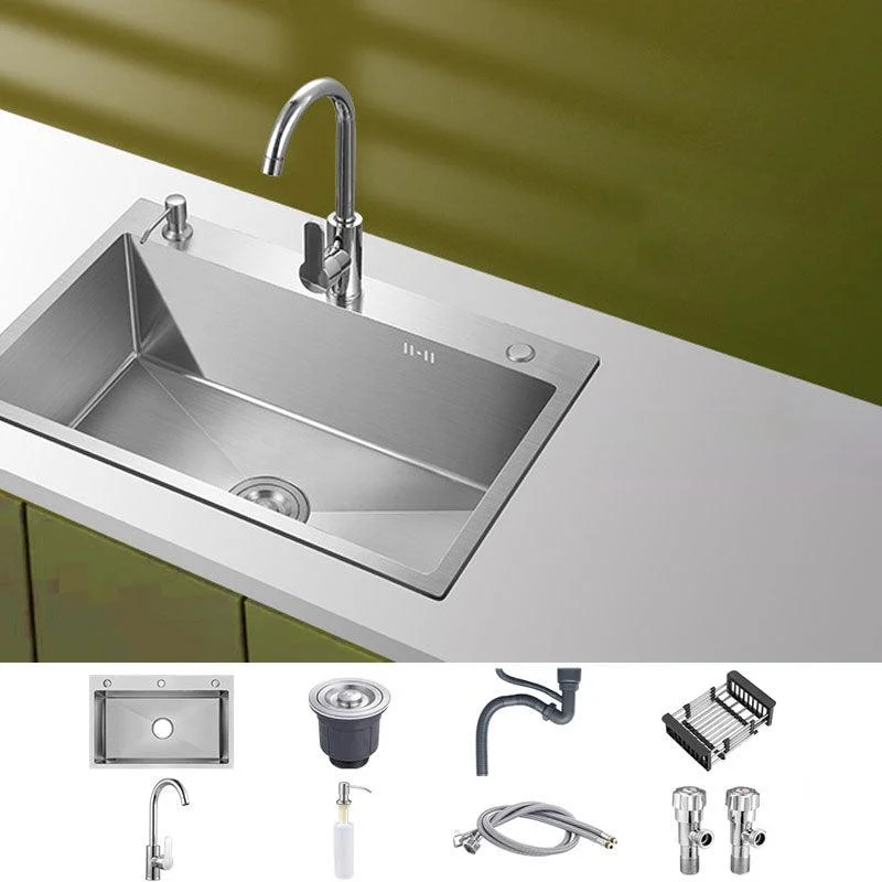 Classic Style Kitchen Sink Noise-cancelling Design Stainless Steel Kitchen Sink -Bathlova