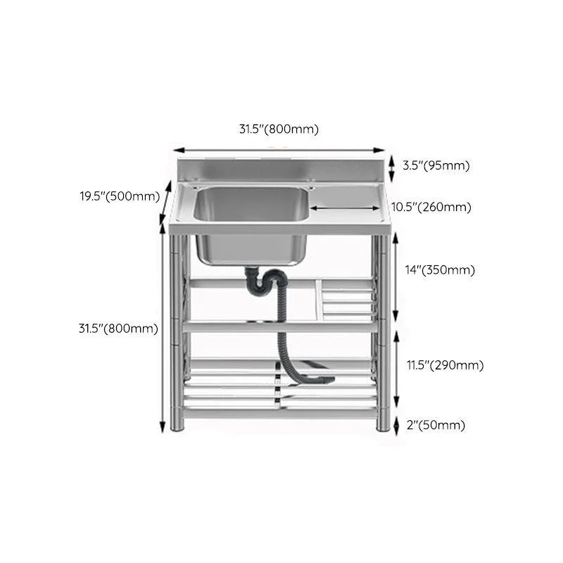 Classic Style Kitchen Sink Stainless Steel 2 Holes Undermount Kitchen Sink -Bathlova