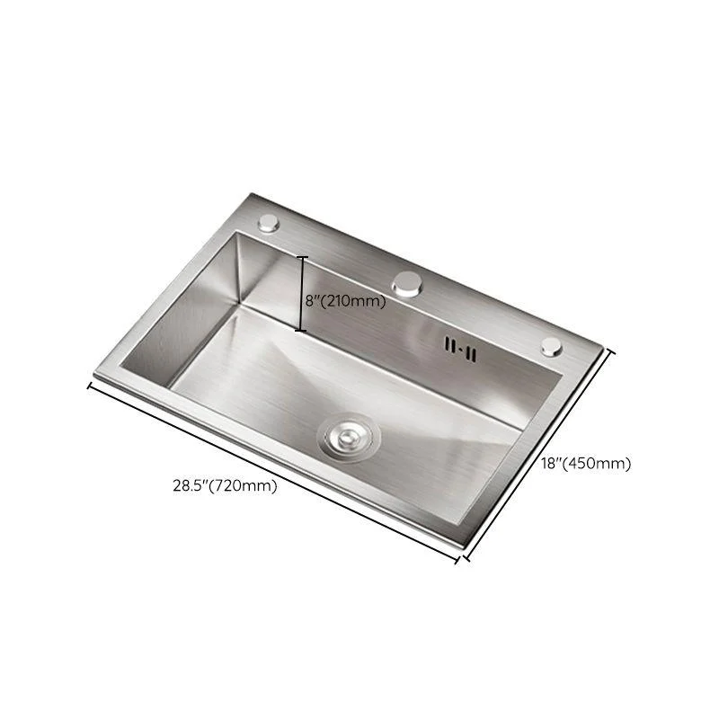 Classic Style Kitchen Sink Stainless Steel 3 Holes Drop-In Kitchen Sink -Bathlova