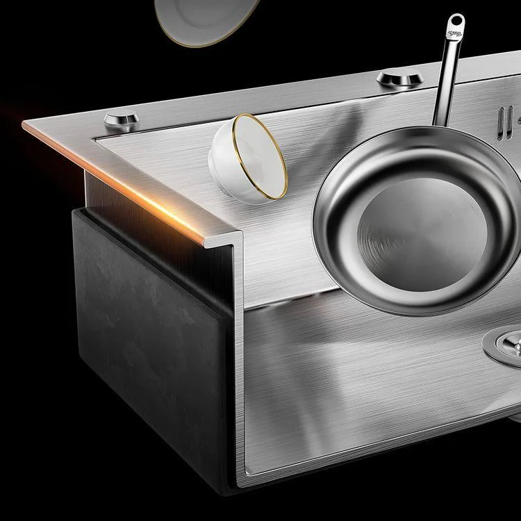 Classic Style Kitchen Sink Stainless Steel 3 Holes Drop-In Kitchen Sink -Bathlova