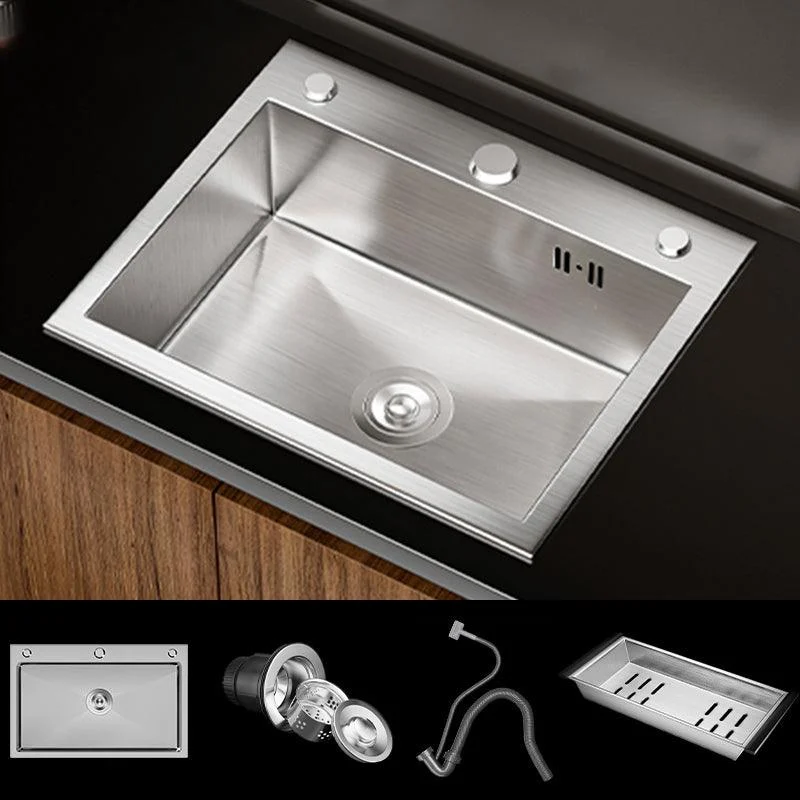 Classic Style Kitchen Sink Stainless Steel 3 Holes Drop-In Kitchen Sink -Bathlova