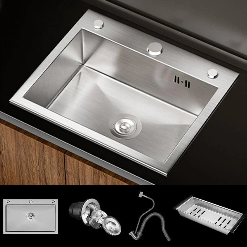 Classic Style Kitchen Sink Stainless Steel 3 Holes Drop-In Kitchen Sink -Bathlova