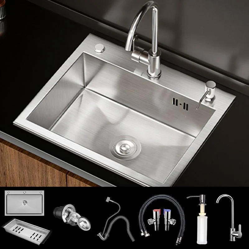 Classic Style Kitchen Sink Stainless Steel 3 Holes Drop-In Kitchen Sink -Bathlova