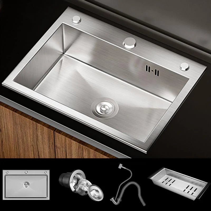 Classic Style Kitchen Sink Stainless Steel 3 Holes Drop-In Kitchen Sink -Bathlova