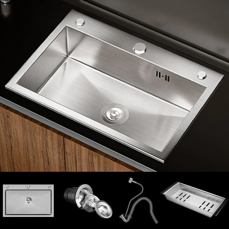 Classic Style Kitchen Sink Stainless Steel 3 Holes Drop-In Kitchen Sink -Bathlova