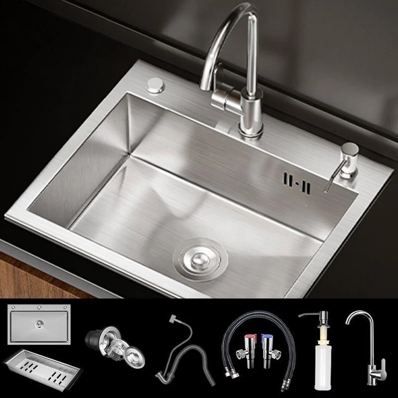 Classic Style Kitchen Sink Stainless Steel 3 Holes Drop-In Kitchen Sink -Bathlova