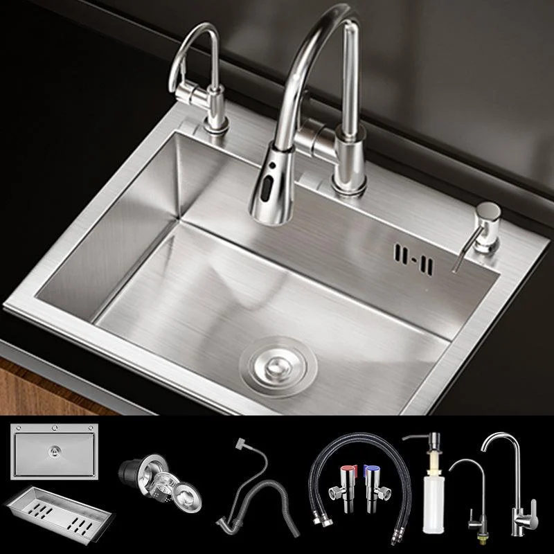 Classic Style Kitchen Sink Stainless Steel 3 Holes Drop-In Kitchen Sink -Bathlova