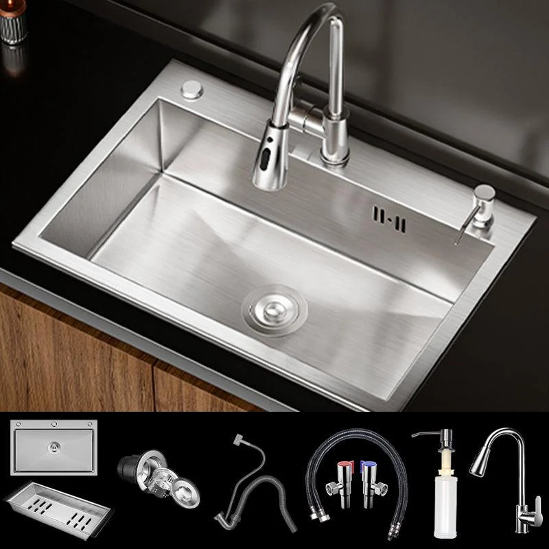 Classic Style Kitchen Sink Stainless Steel 3 Holes Drop-In Kitchen Sink -Bathlova