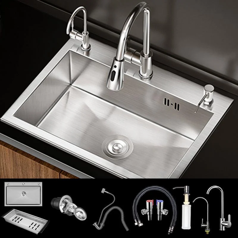 Classic Style Kitchen Sink Stainless Steel 3 Holes Drop-In Kitchen Sink -Bathlova