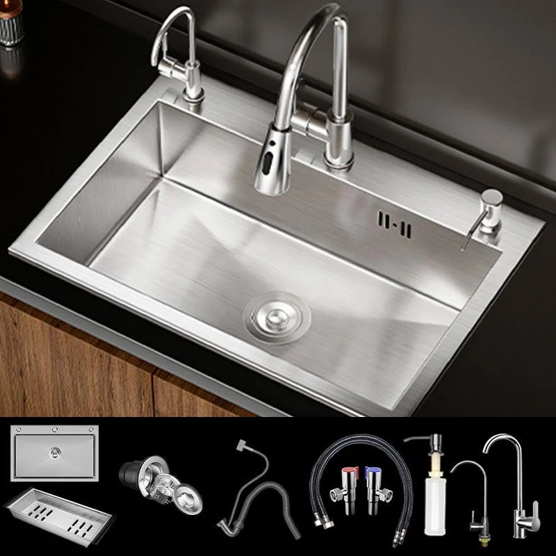 Classic Style Kitchen Sink Stainless Steel 3 Holes Drop-In Kitchen Sink -Bathlova