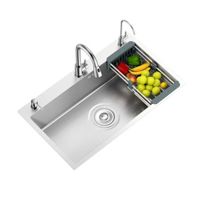 Classic Style Kitchen Sink Stainless Steel 3 Holes Kitchen Sink with Drain Strainer Kit -Bathlova