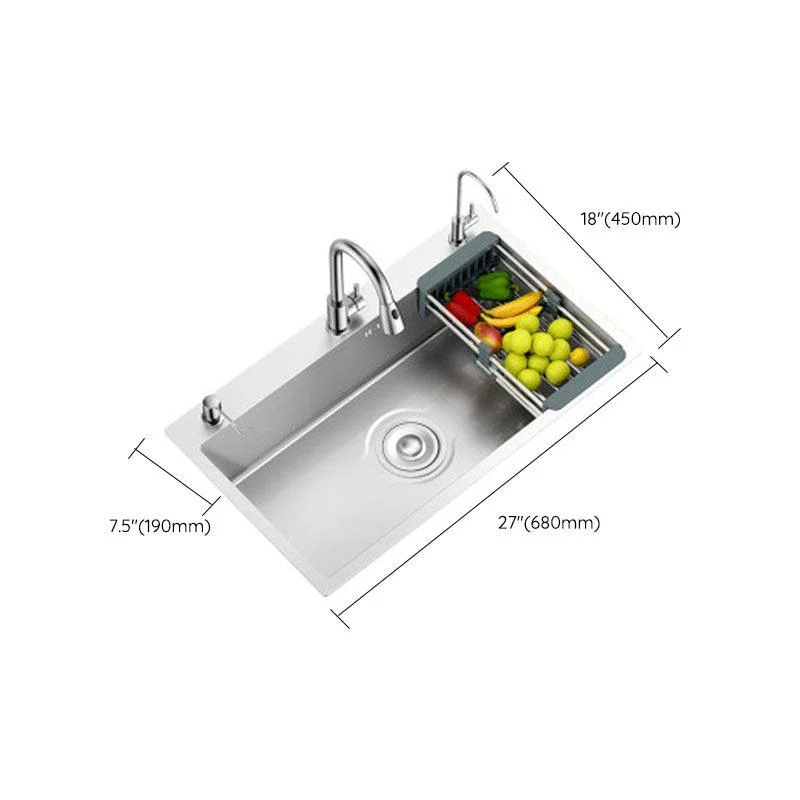 Classic Style Kitchen Sink Stainless Steel 3 Holes Kitchen Sink with Drain Strainer Kit -Bathlova