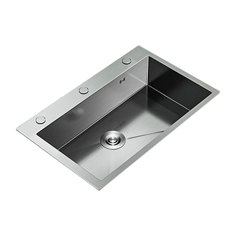 Classic Style Kitchen Sink Stainless Steel 3 Holes Kitchen Sink with Drain Strainer Kit -Bathlova