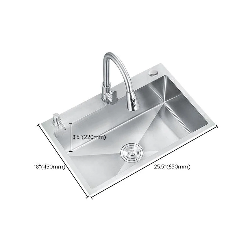 Classic Style Kitchen Sink Stainless Steel Colorfast Kitchen Sink with Drain Strainer Kit -Bathlova