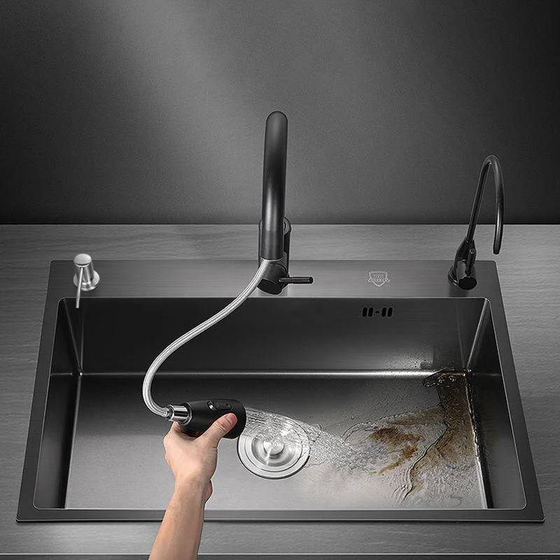 Classic Style Kitchen Sink Stainless Steel Kitchen Sink with Soap Dispenser -Bathlova