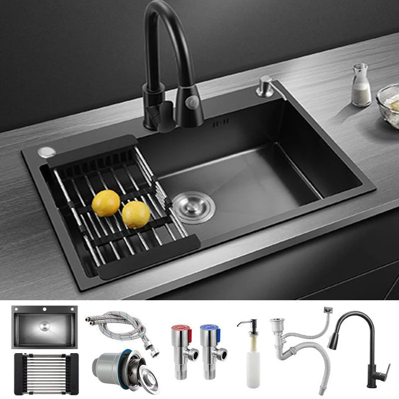 Classic Style Kitchen Sink Stainless Steel Kitchen Sink with Soap Dispenser -Bathlova