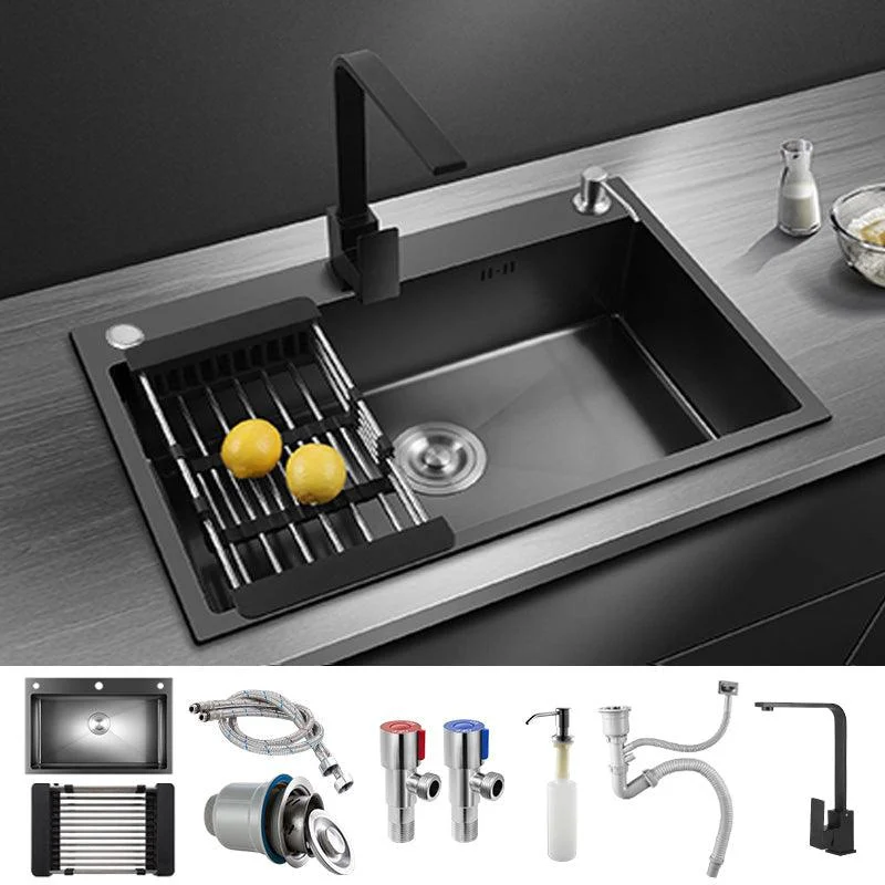 Classic Style Kitchen Sink Stainless Steel Kitchen Sink with Soap Dispenser -Bathlova