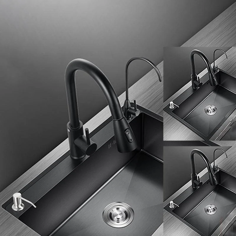 Classic Style Kitchen Sink Stainless Steel Kitchen Sink with Soap Dispenser -Bathlova