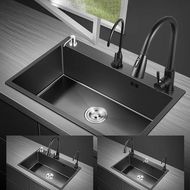 Classic Style Kitchen Sink Stainless Steel Kitchen Sink with Soap Dispenser -Bathlova