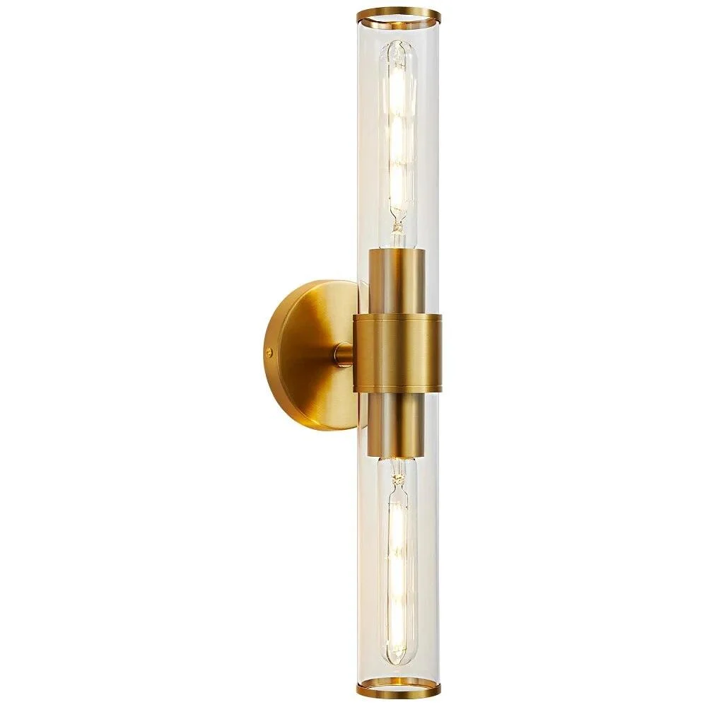 Classic Two-Bulb Glass Wall/Vanity Sconce -Bathlova